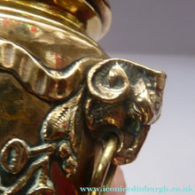 Load image into Gallery viewer, Antique 19th Century Brass Inkwell in the form of a Classical Urn with Ram's Head Handles
