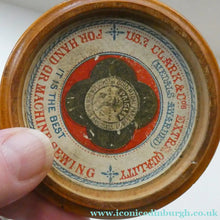 Load image into Gallery viewer, Antique 19th Century Dark MAUCHLINE Ware Thread Box.
