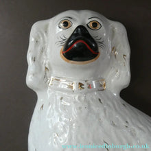 Load image into Gallery viewer, Genuine Antique. LARGE Staffordshire Dogs Chimney Spaniels / Wally Dugs. 12 1/2 inches. in height
