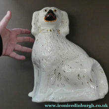 Load image into Gallery viewer, Genuine Antique. LARGE Staffordshire Dogs Chimney Spaniels / Wally Dugs. 12 1/2 inches. in height
