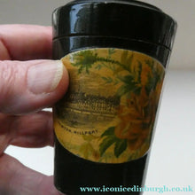 Load image into Gallery viewer, Antique 19th Century MAUCHLINE Ware Black Lacquer Tumbler Box
