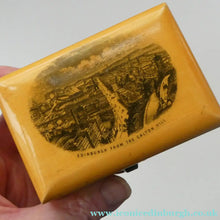 Load image into Gallery viewer, Antique 19th Century MAUCHLINE Ware Box. View of Edinburgh from Calton Hill on the Lid
