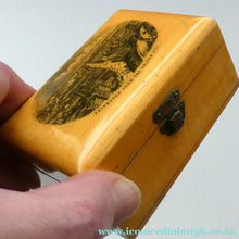 Load image into Gallery viewer, Antique 19th Century MAUCHLINE Ware Box. View of Edinburgh from Calton Hill on the Lid
