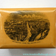 Load image into Gallery viewer, Antique 19th Century MAUCHLINE Ware Box. View of Edinburgh from Calton Hill on the Lid
