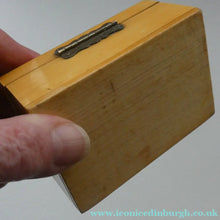 Load image into Gallery viewer, Antique 19th Century MAUCHLINE Ware Box. View of Edinburgh from Calton Hill on the Lid
