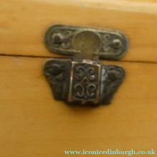 Load image into Gallery viewer, Antique 19th Century MAUCHLINE Ware Box. View of Edinburgh from Calton Hill on the Lid
