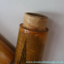 Load image into Gallery viewer, Antique 19th Century MAUCHLINE Ware Cylindrical NEEDLE CASE with image of the Scott Monument, Edinburgh
