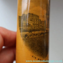 Load image into Gallery viewer, Antique 19th Century MAUCHLINE Ware Cylindrical NEEDLE CASE with image of the Scott Monument, Edinburgh
