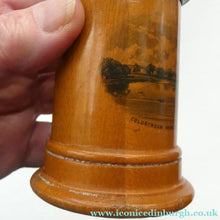 Load image into Gallery viewer, Antique 19th Century MAUCHLINE Ware Glass Tumbler Box. SCOTTISH BORDERS Interest. Coldstream from the Bridge
