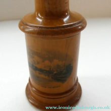 Load image into Gallery viewer, Antique 19th Century MAUCHLINE Ware Glass Tumbler Box. SCOTTISH BORDERS Interest. Coldstream from the Bridge
