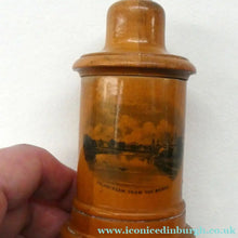 Load image into Gallery viewer, Antique 19th Century MAUCHLINE Ware Glass Tumbler Box. SCOTTISH BORDERS Interest. Coldstream from the Bridge
