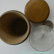 Load image into Gallery viewer, Antique 19th Century MAUCHLINE Ware Glass Tumbler Box. Scottish International Exhibition Edinburgh 188

