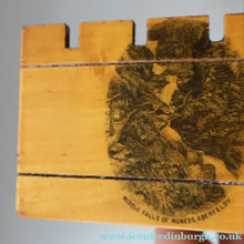 Load image into Gallery viewer, Antique 19th Century MAUCHLINE Ware MONEY BOX or BANK. In the Form of a Castle (with image of the Aberfeldy Waterfall)

