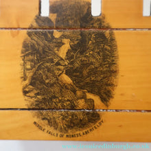 Load image into Gallery viewer, Antique 19th Century MAUCHLINE Ware MONEY BOX or BANK. In the Form of a Castle (with image of the Aberfeldy Waterfall)

