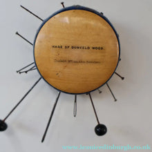 Load image into Gallery viewer, Antique 19th Century MAUCHLINE Ware Pinwheel Pin Cushion with View of Dunkeld. FREE POSTAGE
