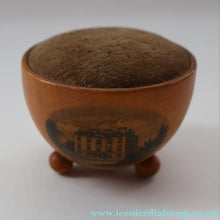 Load image into Gallery viewer, Antique 19th Century MAUCHLINE Ware Rare Pin Cushion (with applied feet)
