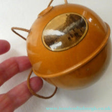 Load image into Gallery viewer, Antique 19th Century MAUCHLINE Ware String Box or Ball. View of Peebles, High Street
