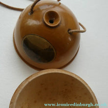 Load image into Gallery viewer, Antique 19th Century MAUCHLINE Ware String Box or Ball. View of Peebles, High Street
