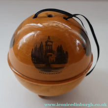 Load image into Gallery viewer, Antique 19th Century MAUCHLINE Ware String Box or Ball (with applied feet). ROBERT BURNS Interest
