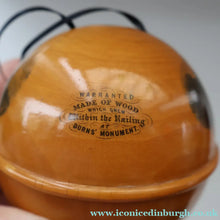 Load image into Gallery viewer, Antique 19th Century MAUCHLINE Ware String Box or Ball (with applied feet). ROBERT BURNS Interest
