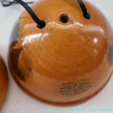 Load image into Gallery viewer, Antique 19th Century MAUCHLINE Ware String Box or Ball (with applied feet). ROBERT BURNS Interest
