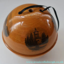 Load image into Gallery viewer, Antique 19th Century MAUCHLINE Ware String Box or Ball (with applied feet). ROBERT BURNS Interest
