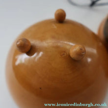Load image into Gallery viewer, Antique 19th Century MAUCHLINE Ware String Box or Ball (with applied feet). ROBERT BURNS Interest
