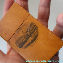Load image into Gallery viewer, Antique 19th Century MAUCHLINE Wooden Vesta Box in the Shape of a Book. FREE POSTAGE
