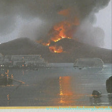 Load image into Gallery viewer, Antique Neapolitan School Gouache Painting by M Gianni. Bay of Naples with Erupting Vesuvius
