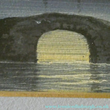 Load image into Gallery viewer, Antique Neapolitan School Gouache Painting by M Gianni. Bay of Naples with Erupting Vesuvius
