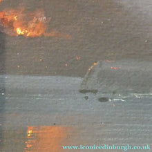 Load image into Gallery viewer, Antique Neapolitan School Gouache Painting by M Gianni. Bay of Naples with Erupting Vesuvius
