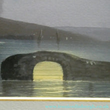 Load image into Gallery viewer, Antique Neapolitan School Gouache Painting by M Gianni. Bay of Naples with Erupting Vesuvius
