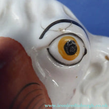 Load image into Gallery viewer, Antique Staffordshire Dogs Chimney Spaniels Yellow Painted Eyes 1880s
