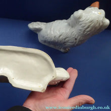 Load image into Gallery viewer, Antique Staffordshire Dogs Chimney Spaniels Yellow Painted Eyes 1880s
