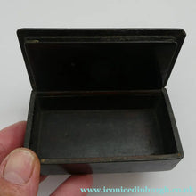 Load image into Gallery viewer, Early 19th Century Antique Snuff Box with Painted Lid Showing a Lady in Fancy Costume
