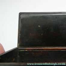 Load image into Gallery viewer, Early 19th Century Antique Snuff Box with Painted Lid Showing a Lady in Fancy Costume

