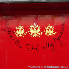 Load image into Gallery viewer, 19th Century Russian Lacquer Box with Painted Lid Showing Couple Making Bast Shoes. Folk Art
