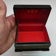 Load image into Gallery viewer, 19th Century Russian Lacquer Box with Painted Lid Showing Couple Making Bast Shoes. Folk Art
