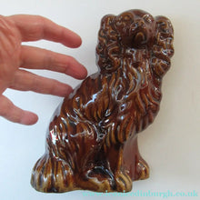Load image into Gallery viewer, SINGLE: ANTIQUE 19th Century Miniature Treacle Glaze Staffordshire Dog
