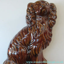 Load image into Gallery viewer, SINGLE: ANTIQUE 19th Century Miniature Treacle Glaze Staffordshire Dog
