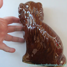 Load image into Gallery viewer, SINGLE: ANTIQUE 19th Century Miniature Treacle Glaze Staffordshire Dog
