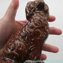 Load image into Gallery viewer, Small Miniature Treacle Glaze Kings Charles Spaniel Miniature Staffordshire Dog

