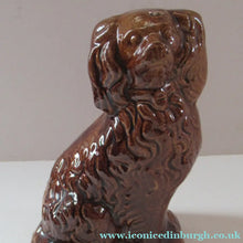 Load image into Gallery viewer, Small Miniature Treacle Glaze Kings Charles Spaniel Miniature Staffordshire Dog
