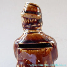 Load image into Gallery viewer, Antique 19th Century Treacle Glazed SCOTTISH POTTERY Money Box or Bank in the Form of a Seated Gentleman - British
