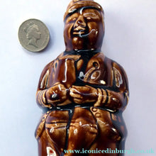 Load image into Gallery viewer, Antique 19th Century Treacle Glazed SCOTTISH POTTERY Money Box or Bank in the Form of a Seated Gentleman
