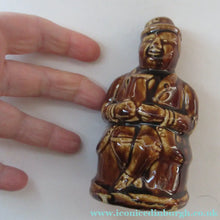 Load image into Gallery viewer, Antique 19th Century Treacle Glazed SCOTTISH POTTERY Money Box or Bank in the Form of a Seated Gentleman
