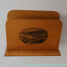 Load image into Gallery viewer, Antique 19th Century Victorian MAUCHLINE Large Table Standing Letter Rack. ROTHESAY FROM CHAPEL HILL

