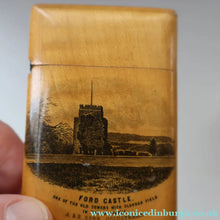 Load image into Gallery viewer, Antique 19th Century Victorian MAUCHLINE Ware Card Case / Carte de Visite Case. Ford Castle. FLODDEN FIELD Ineterest
