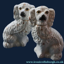 Load image into Gallery viewer, ANTIQUE Late 19th Century SMALLER SIZE White Staffordshire Dogs / Wally Dugs
