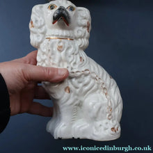 Load image into Gallery viewer, ANTIQUE Late 19th Century SMALLER SIZE White Staffordshire Dogs / Wally Dugs
